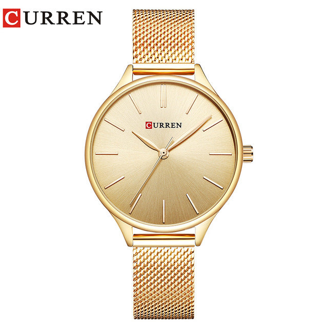 Rose Gold Milanese Steel Mesh Quartz Watch