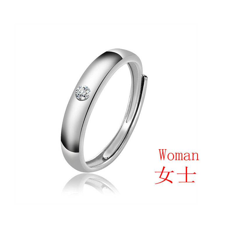 Anime Merchandise Jujutsu Kaisen Yuta Okkotsu Riko Style Couple Simple Open Ring Crystal Jewelry