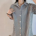 Pattern Old Money Style Short Sleeve Shirt for Men