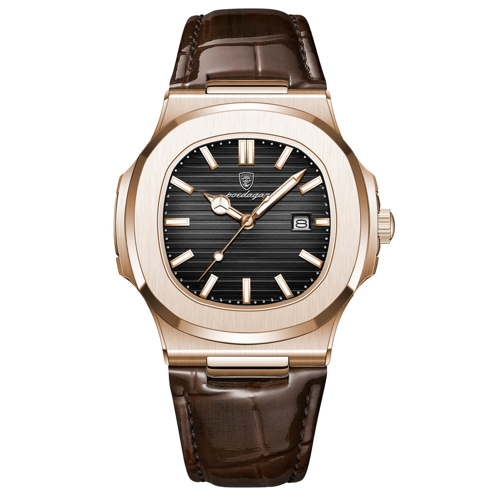 Men's waterproof luminous quartz watch