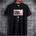 Black Oversized Anime Graphic Print T-Shirt