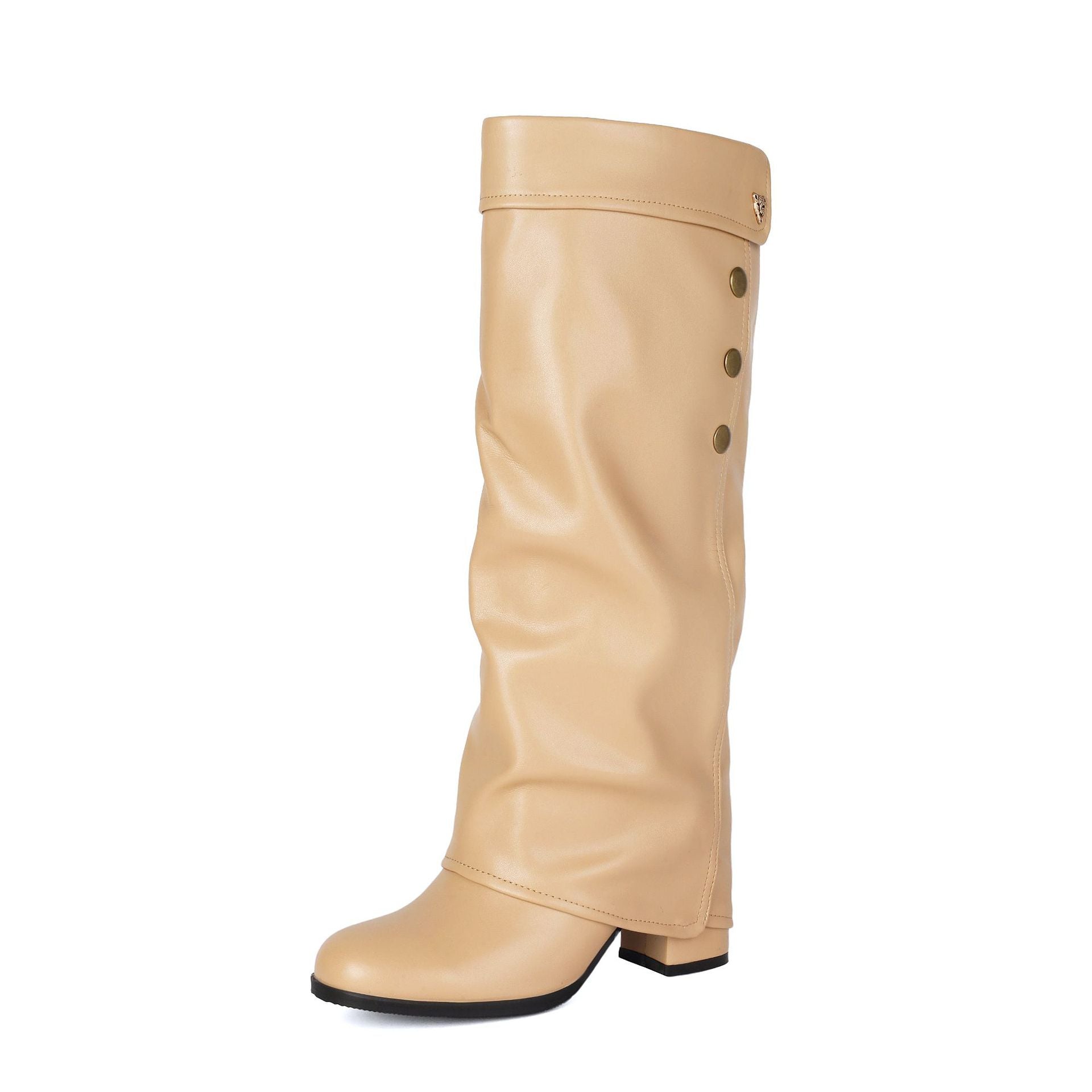Autumn and winter high heels, thick heels, one foot stomping, warehouse tube high pass boots for women