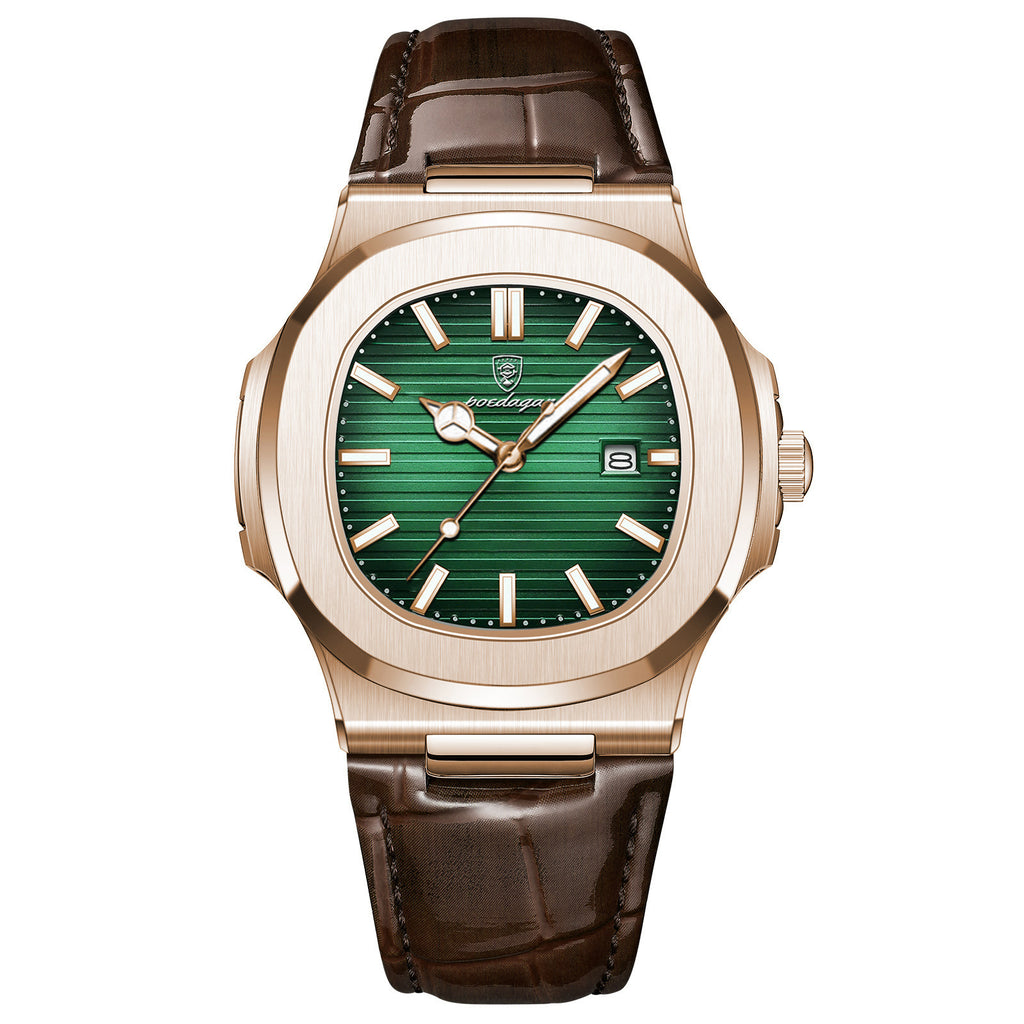 Men's waterproof luminous quartz watch