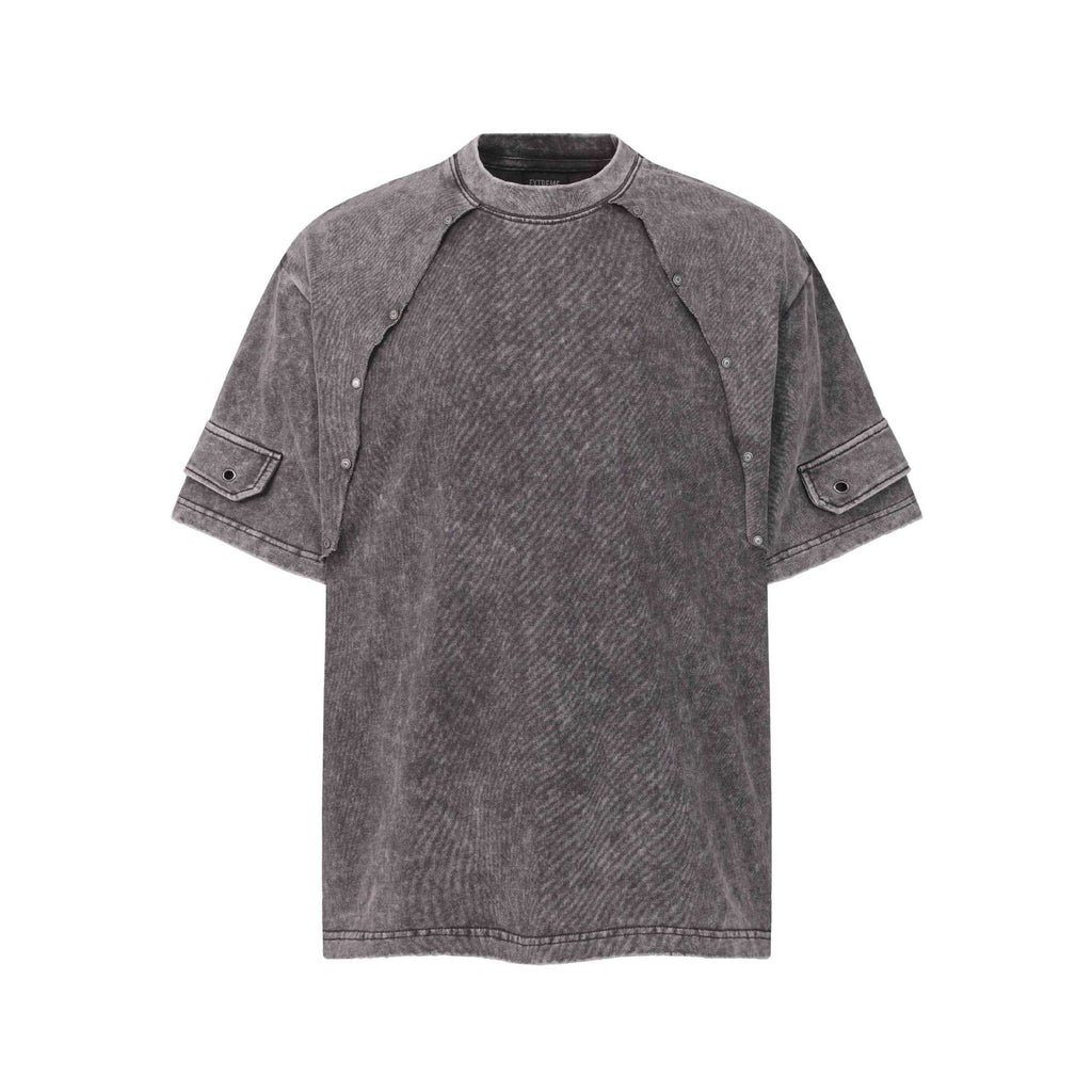 Vintage Deconstructed Rivet Short Sleeve T-Shirt