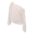One-Shoulder Chiffon Slim-Fit Top