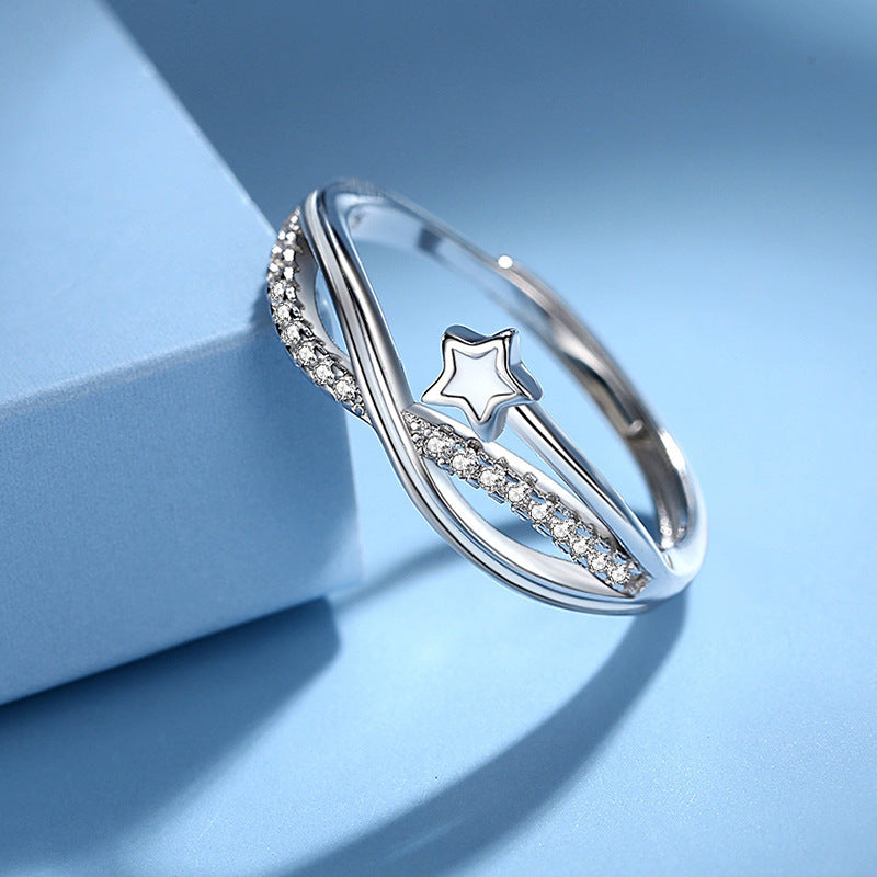Alloy Double-Layer Star Ring