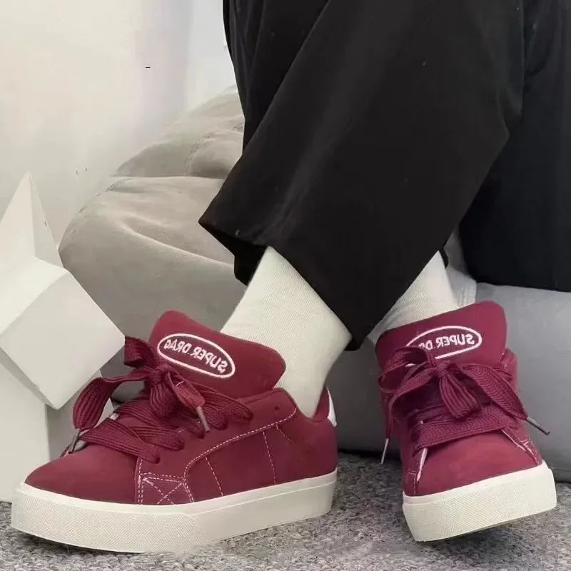 Chunky Platform Lace-Up Skate Sneakers