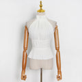 Backless Lace-Up High-Neck Tank Top