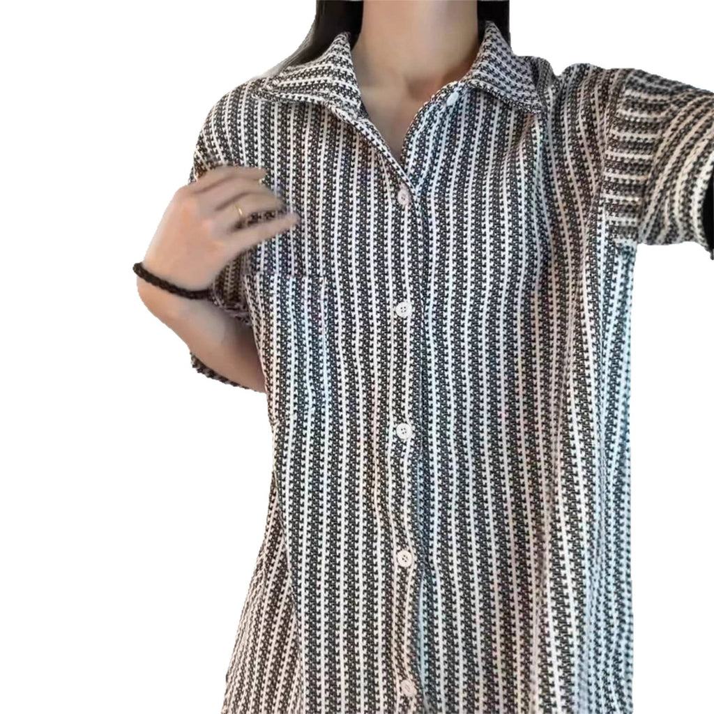 Pattern Old Money Style Short Sleeve Shirt for Men