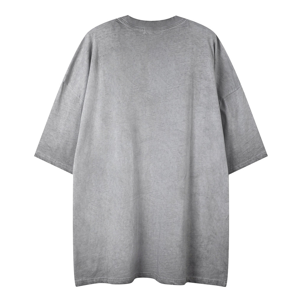 Plain Vintage-Wash Short Sleeve T-Shirt