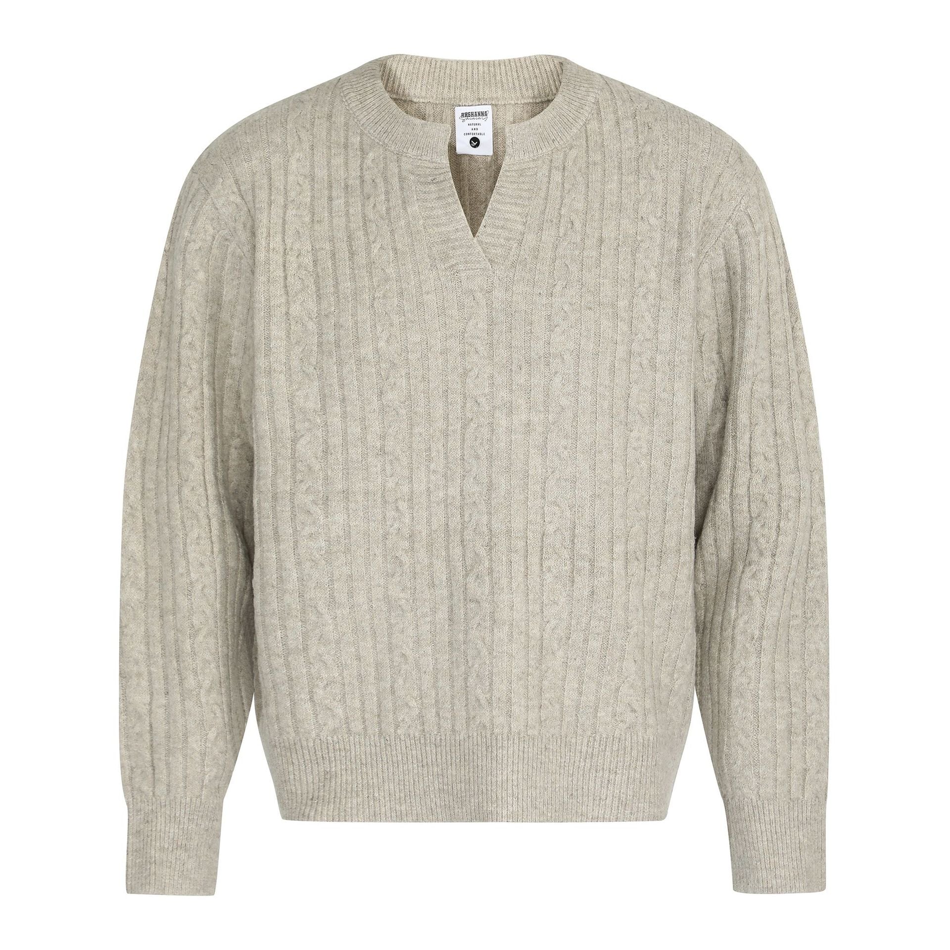 Vintage High-End Unisex Minimalist Sweater, Old Money Style, Trendy Men's Loose Long Sleeve Knitwear