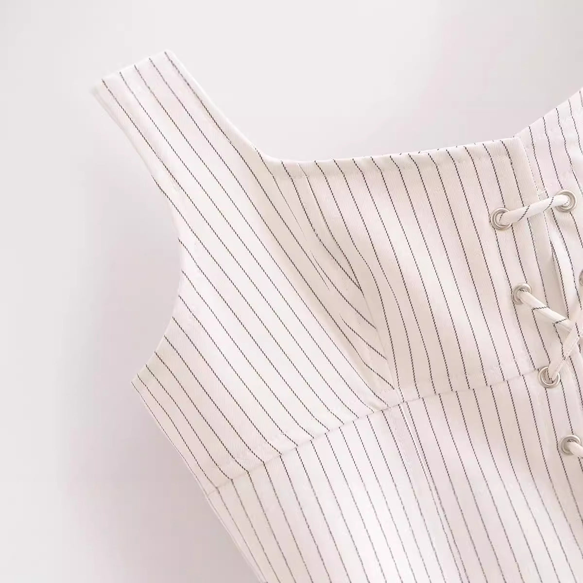 Sleeveless Striped Strap Tank Top