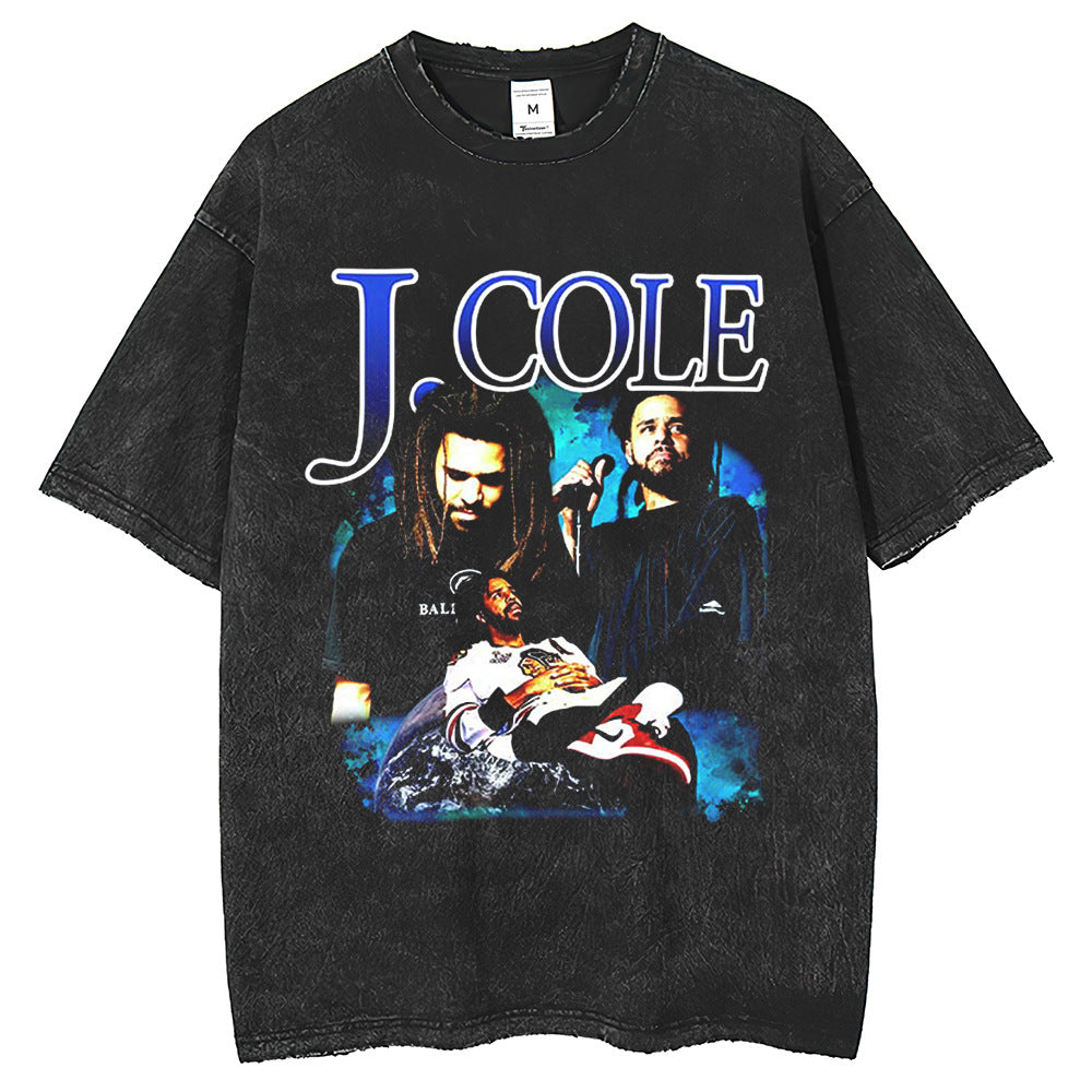 Harajuku Rap Singer Vintage Graphic Printed T-Shirt