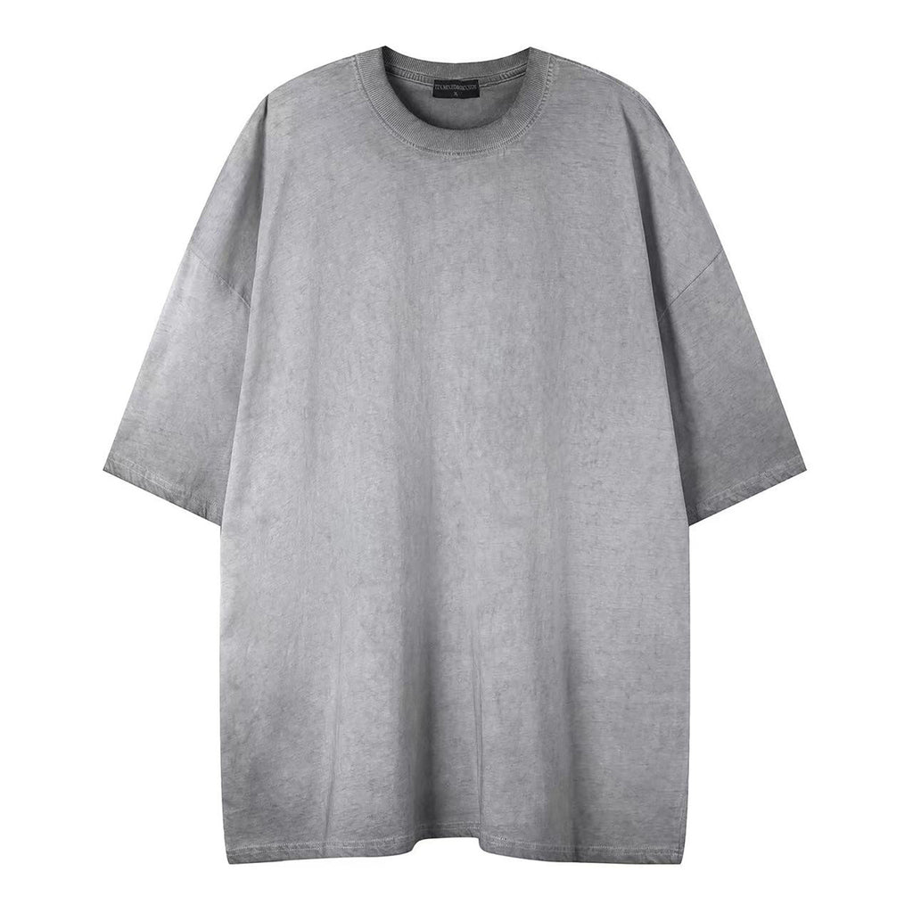 Plain Vintage-Wash Short Sleeve T-Shirt