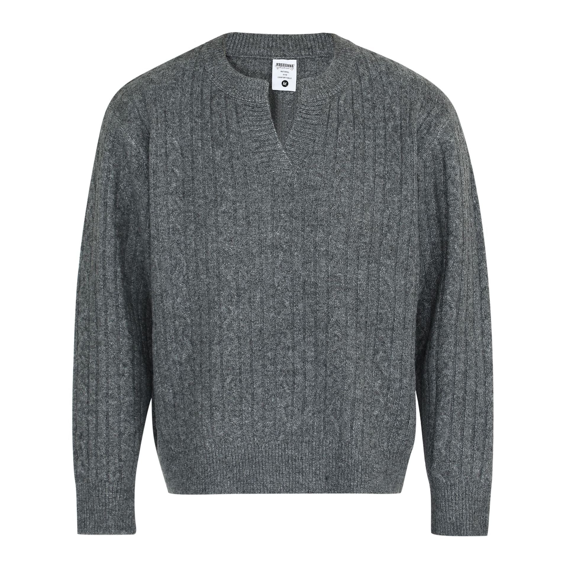Vintage High-End Unisex Minimalist Sweater, Old Money Style, Trendy Men's Loose Long Sleeve Knitwear