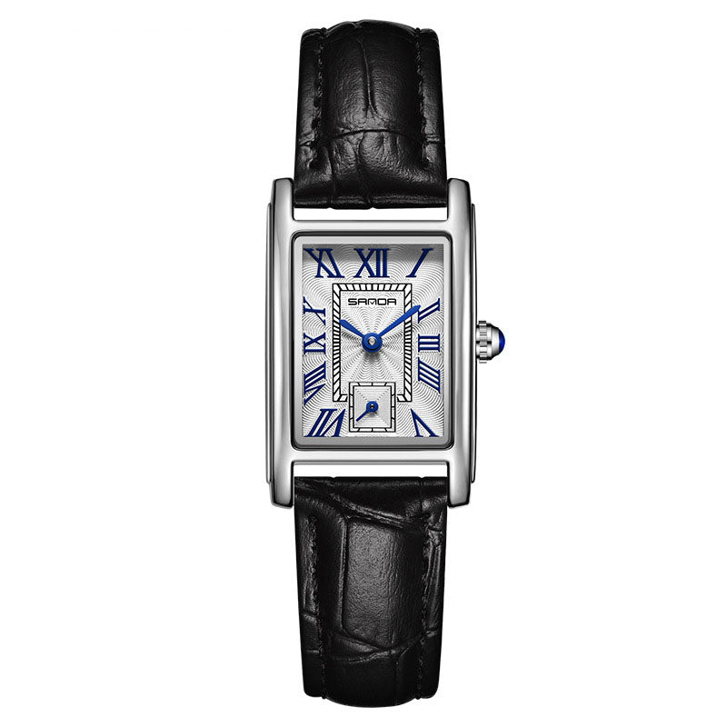 Waterproof Square Roman Numeral Quartz Watch