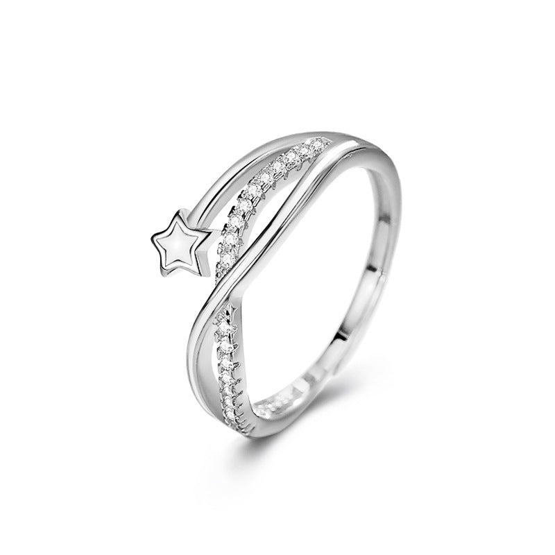 Alloy Double-Layer Star Ring
