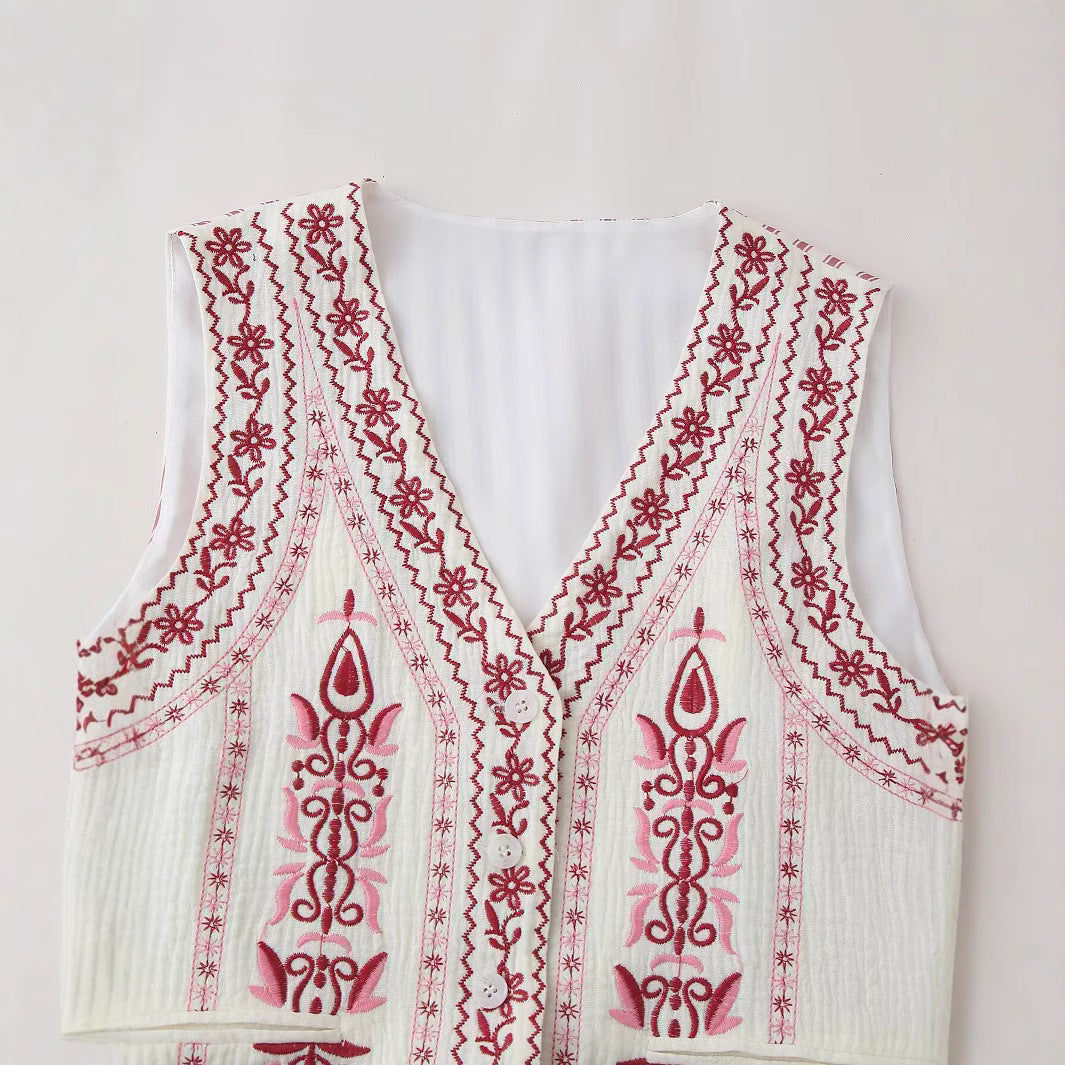 Embroidered shoulder jacket for women