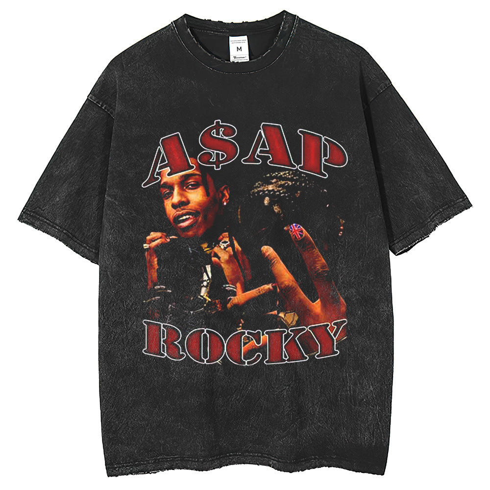 Harajuku Rap Singer Vintage Graphic Printed T-Shirt