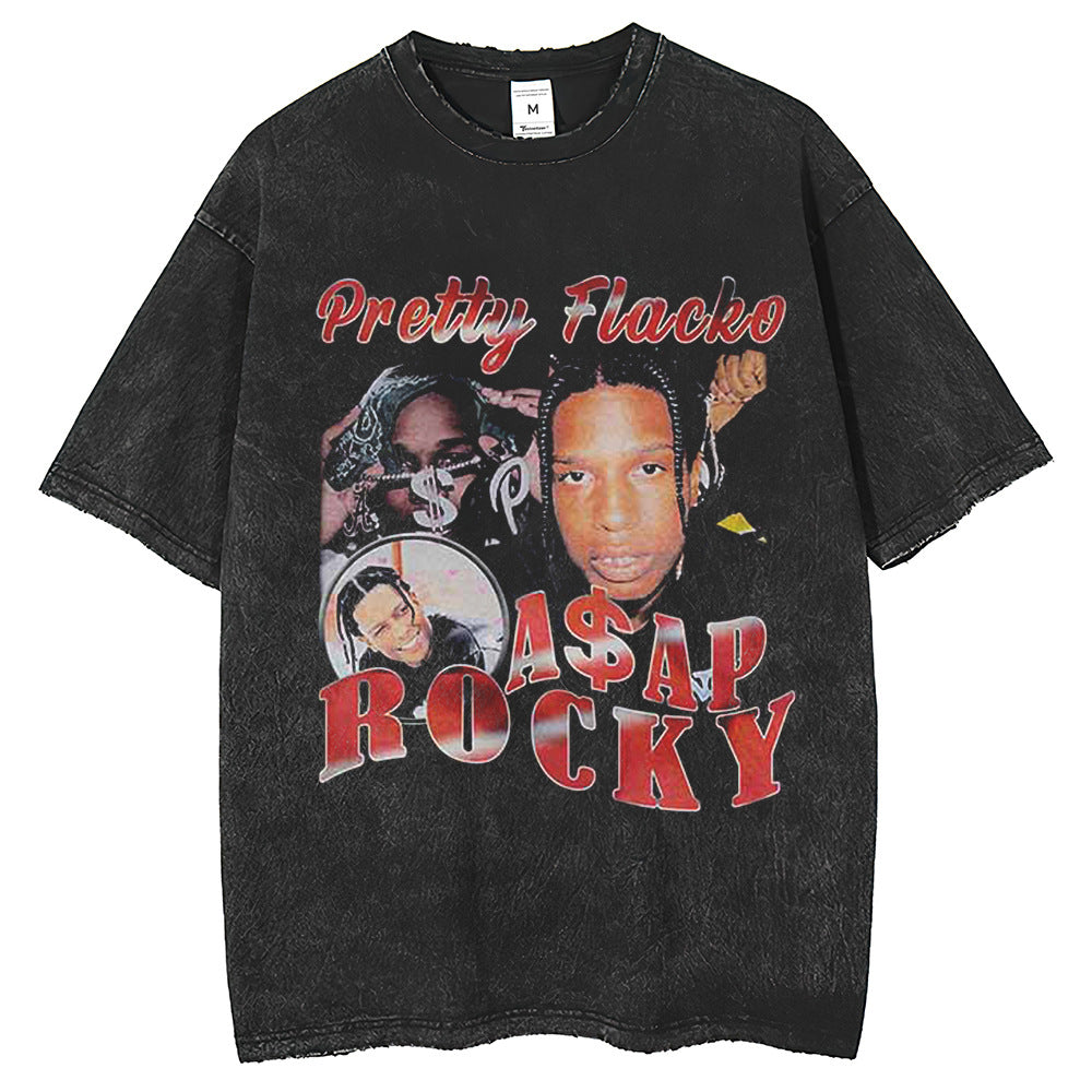 Harajuku Rap Singer Vintage Graphic Printed T-Shirt