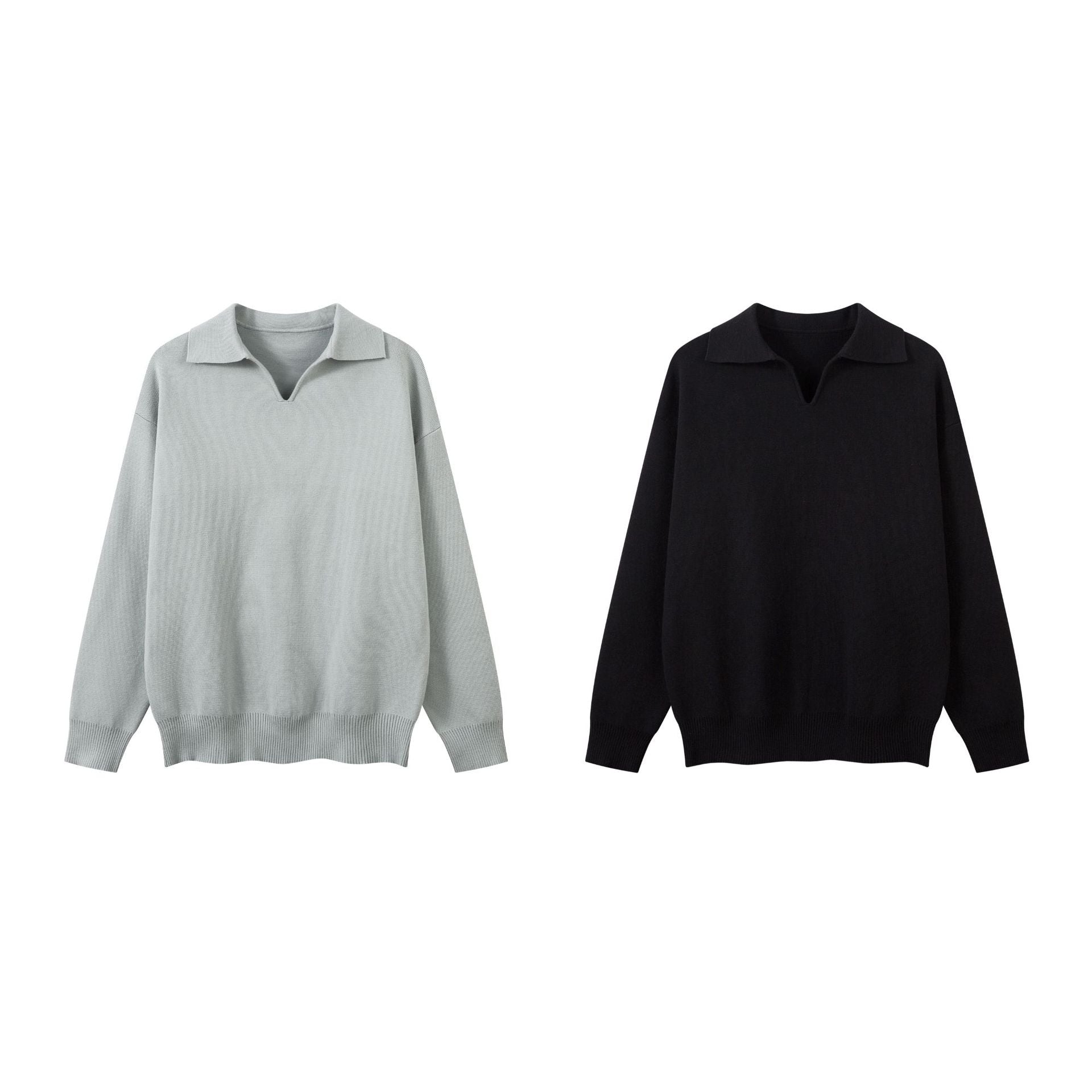 Modish Simple Collar Old Money Style Versatile Long Sleeve Sweater