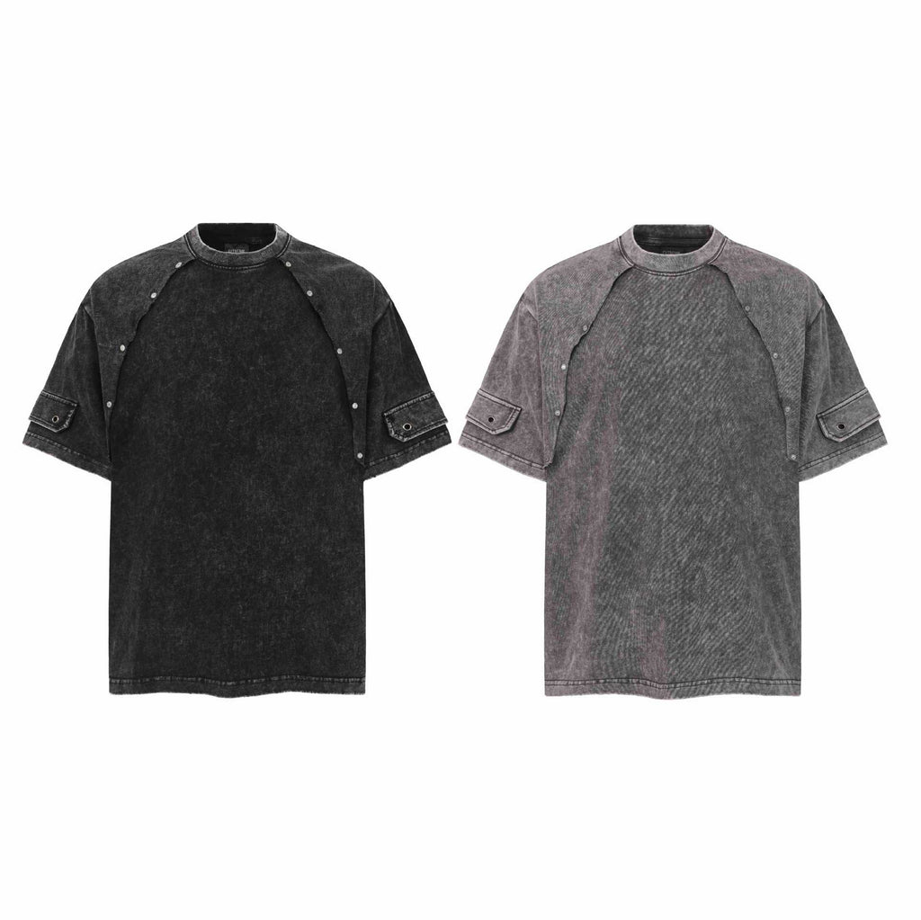 Vintage Deconstructed Rivet Short Sleeve T-Shirt