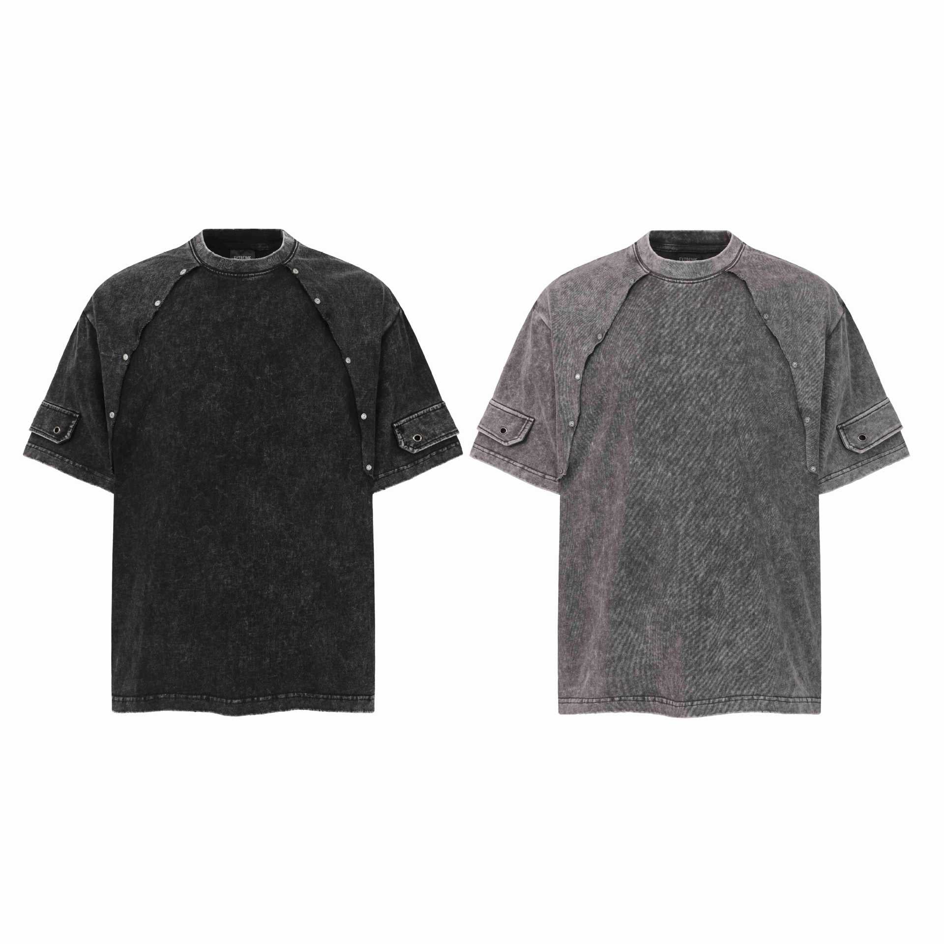 Vintage Deconstructed Rivet Short Sleeve T-Shirt