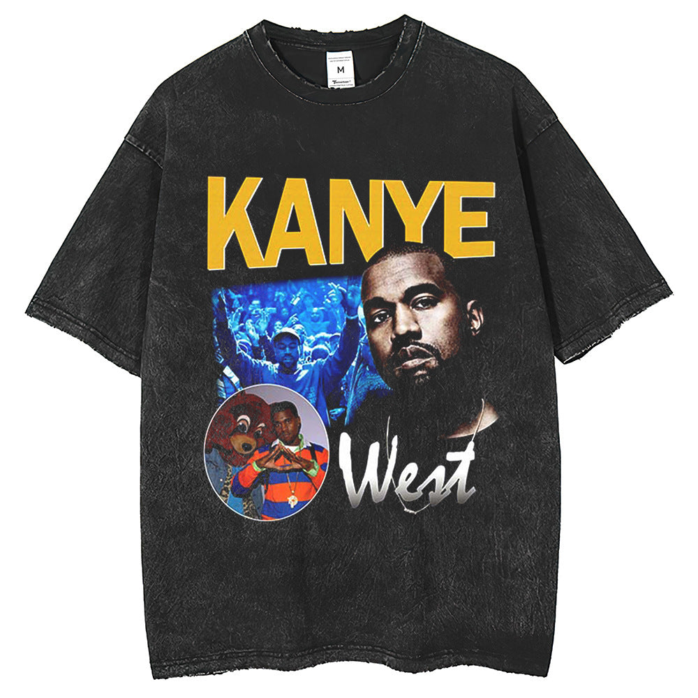 Harajuku Rap Singer Vintage Graphic Printed T-Shirt