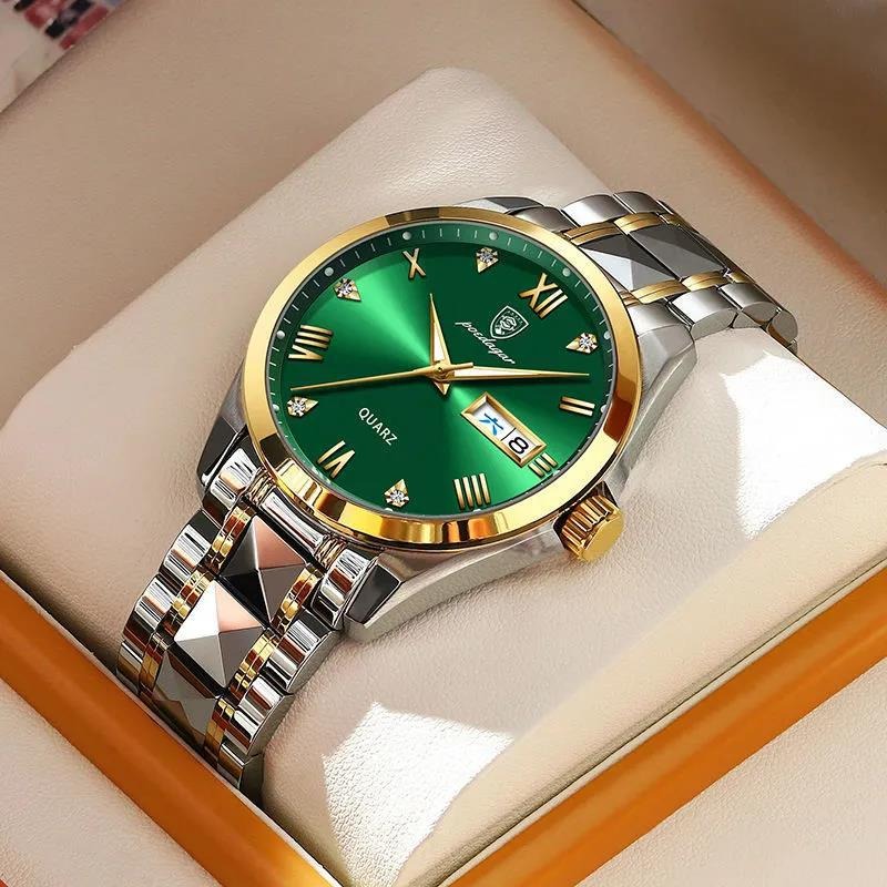 Waterproof Double Calendar Luminous Quartz Watch