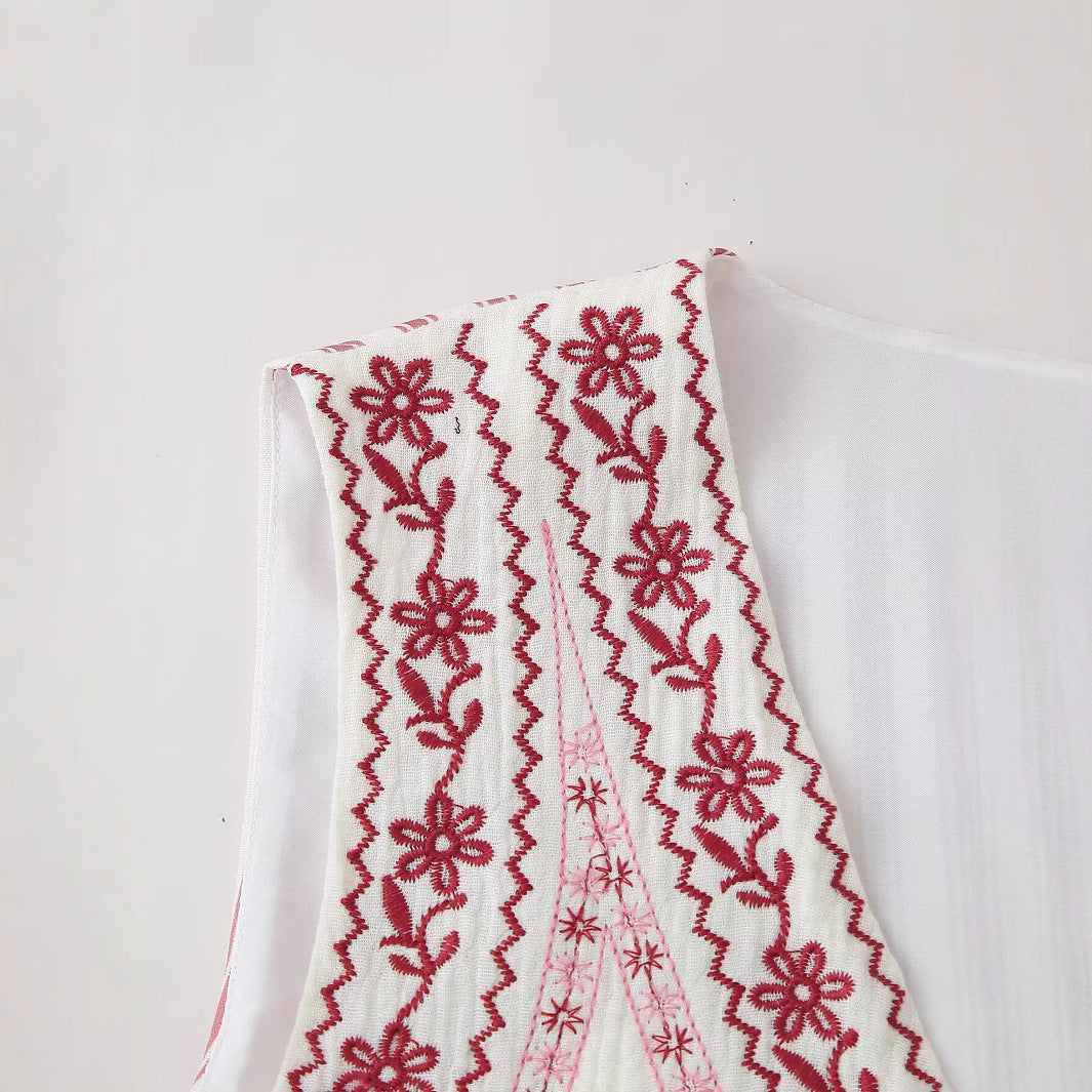 Embroidered shoulder jacket for women