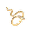 European and American snake shaped opening ring female INS niche personality ring
