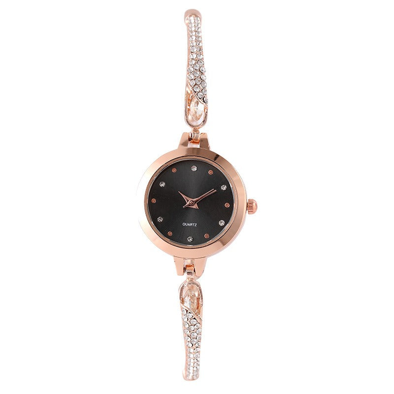 Diamond Inlaid Adjustable Bracelet Watch