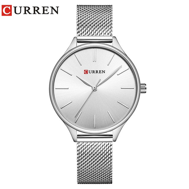 Rose Gold Milanese Steel Mesh Quartz Watch
