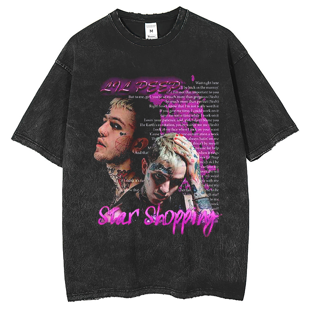 Harajuku Rap Singer Vintage Graphic Printed T-Shirt