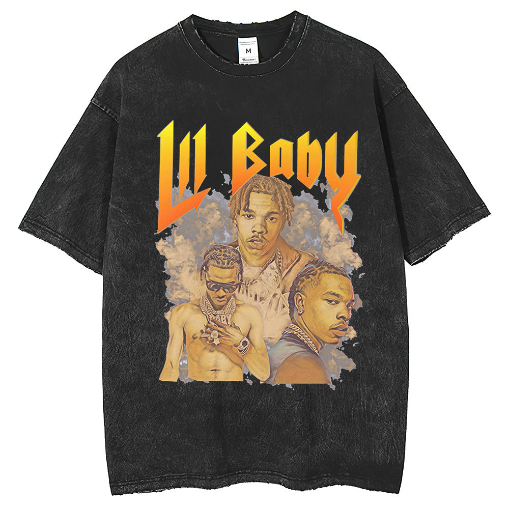 Harajuku Rap Singer Vintage Graphic Printed T-Shirt