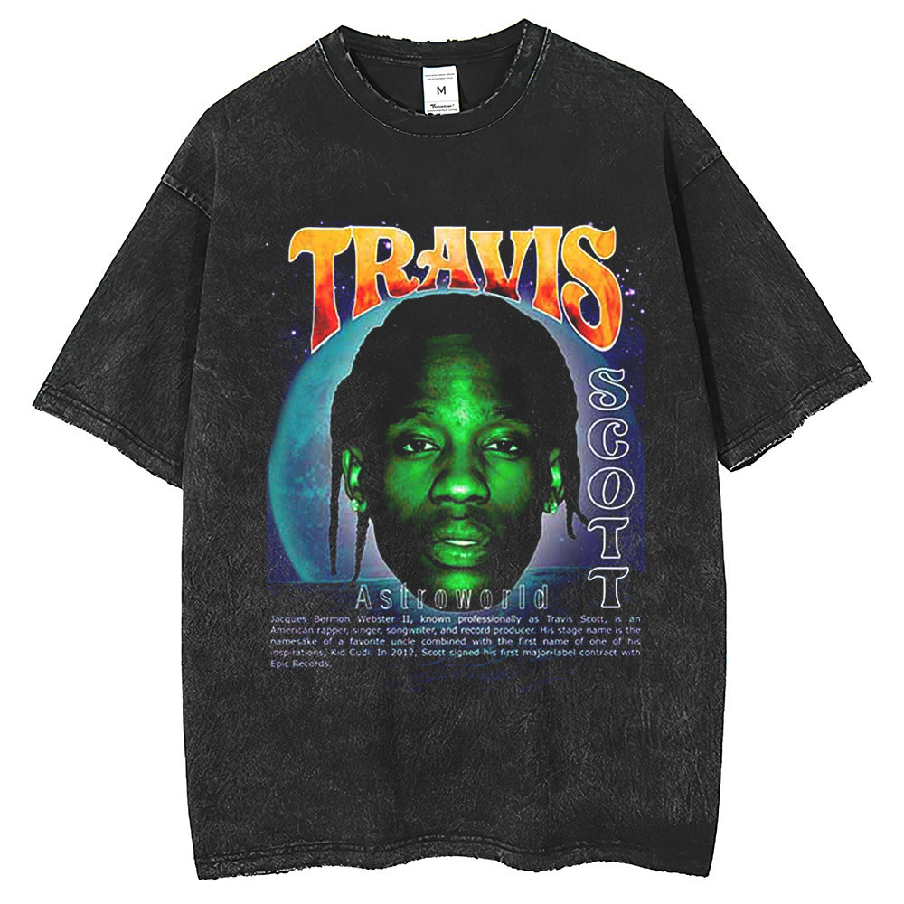 Harajuku Rap Singer Vintage Graphic Printed T-Shirt
