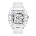 Waterproof Transparent Tonneau Quartz Watch for Men