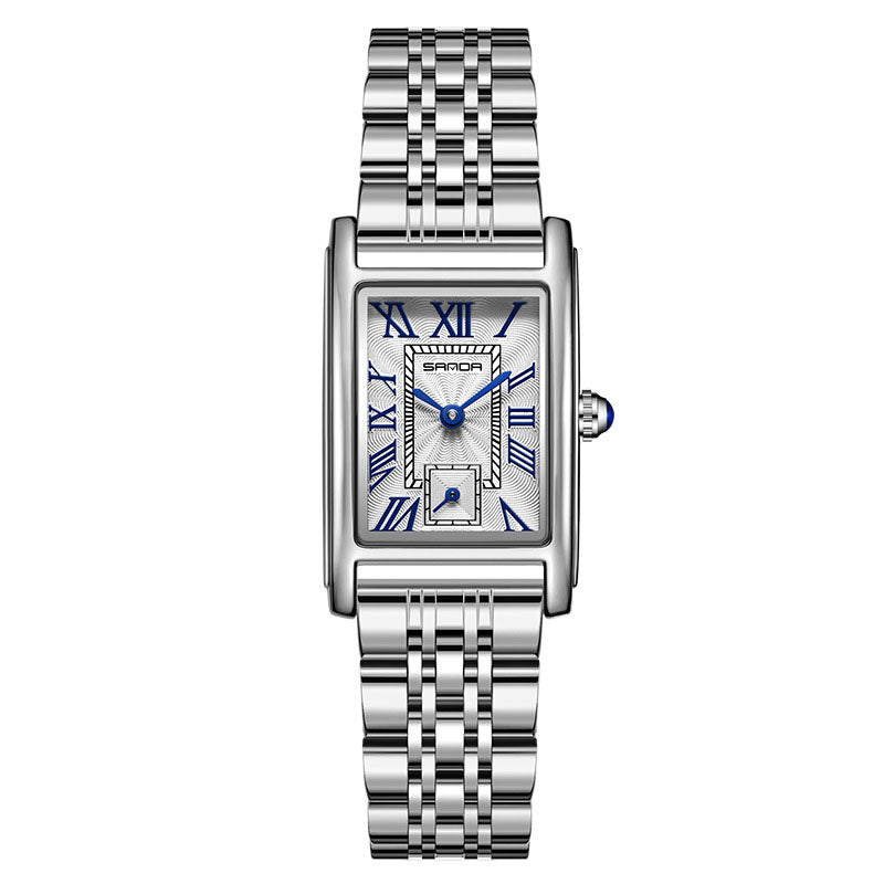 Waterproof Square Roman Numeral Quartz Watch