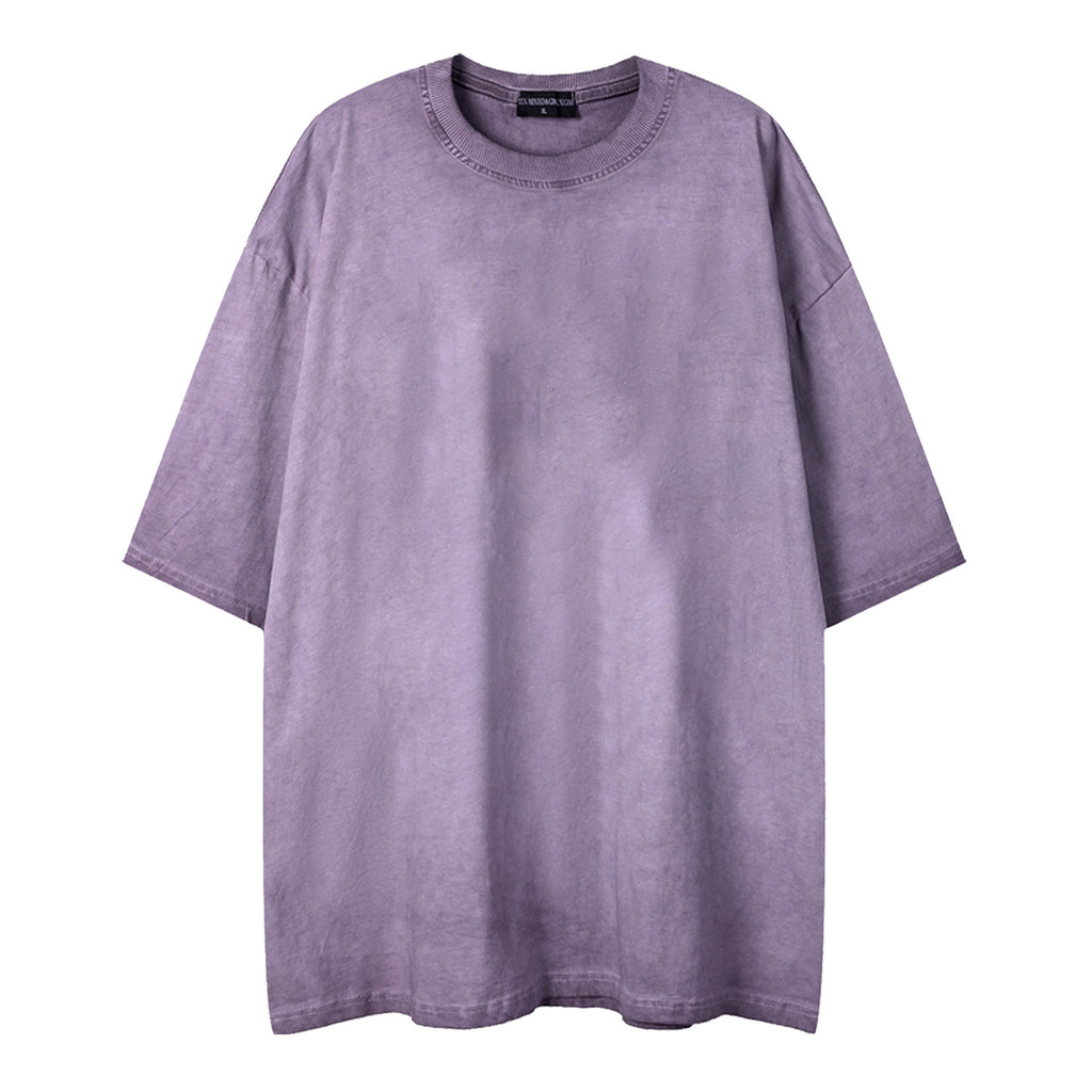 Plain Vintage-Wash Short Sleeve T-Shirt