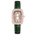 Emerald Green Starry Dial Rhinestone Watch