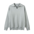 Modish Simple Collar Old Money Style Versatile Long Sleeve Sweater