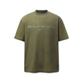 Embroidered old and dirty t-shirts with letters