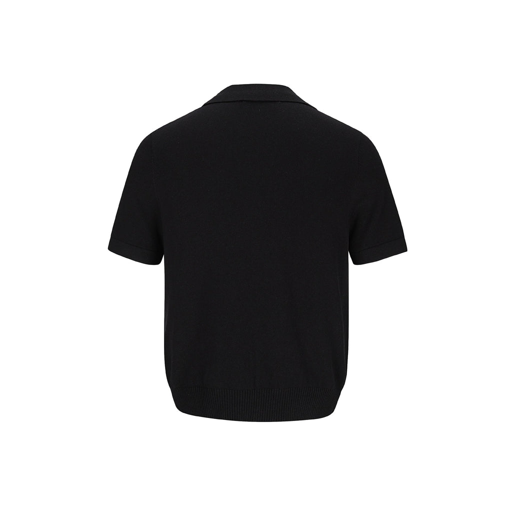 Layered Linen-Blend Short Sleeve Knit Tee