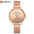 Rose Gold Milanese Steel Mesh Quartz Watch