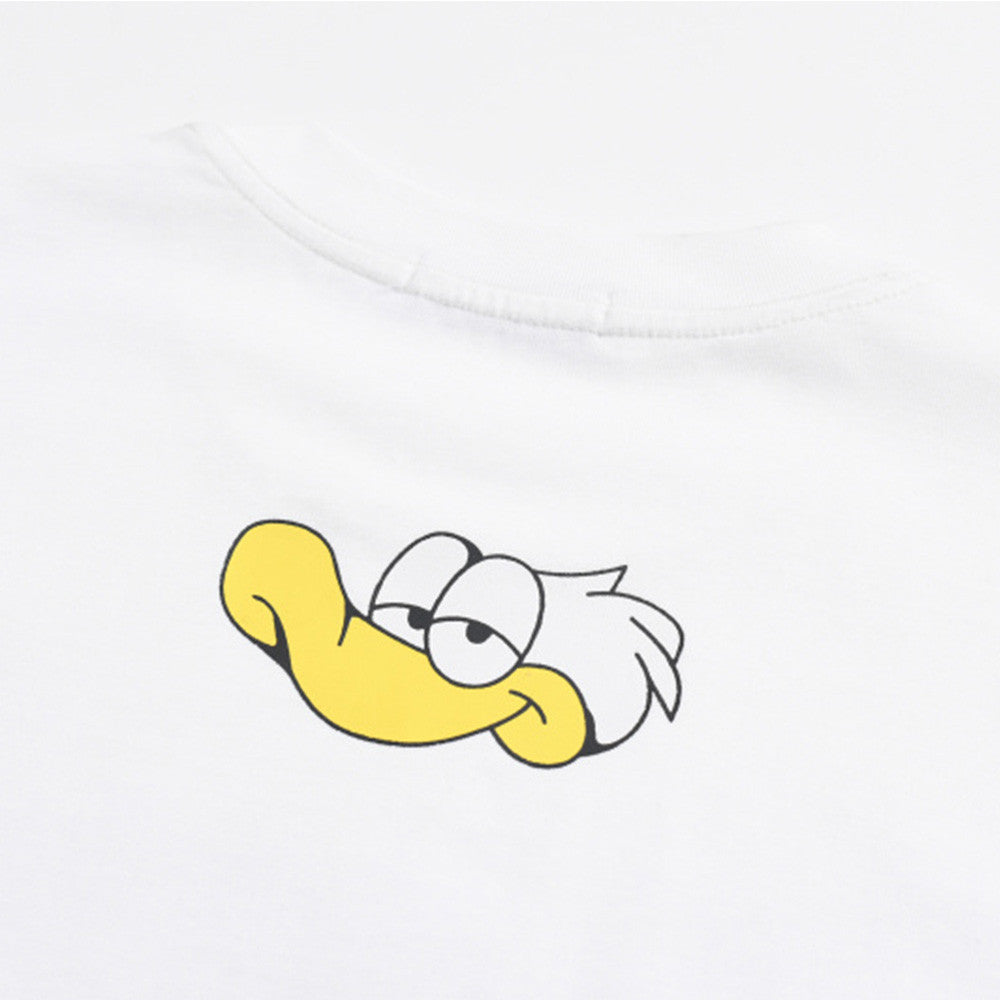 Old Duck Cartoon Printed Short Sleeve