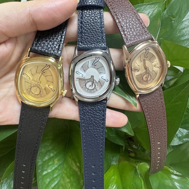 Unisex Twisted Asymmetric Quartz Strap Watch