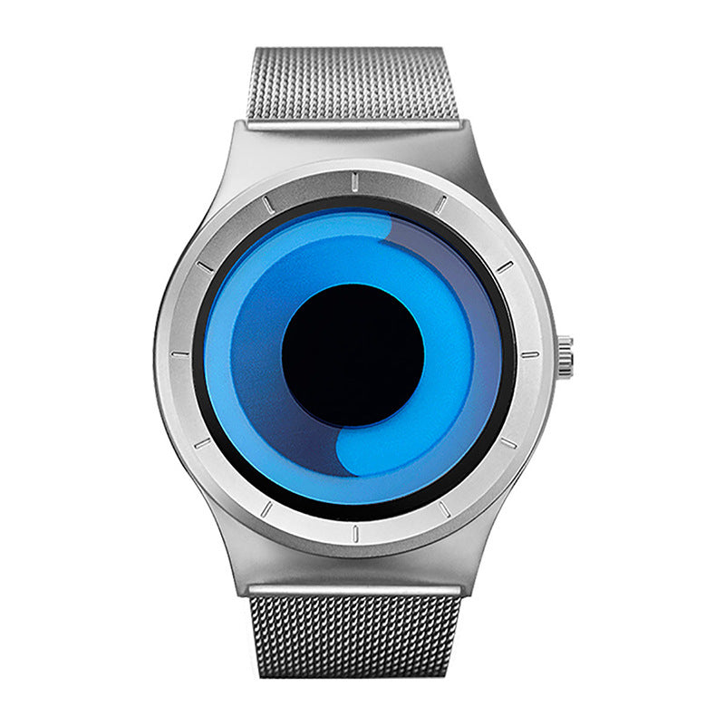 Unisex Whirlpool Pointerless Dial Quartz Watch