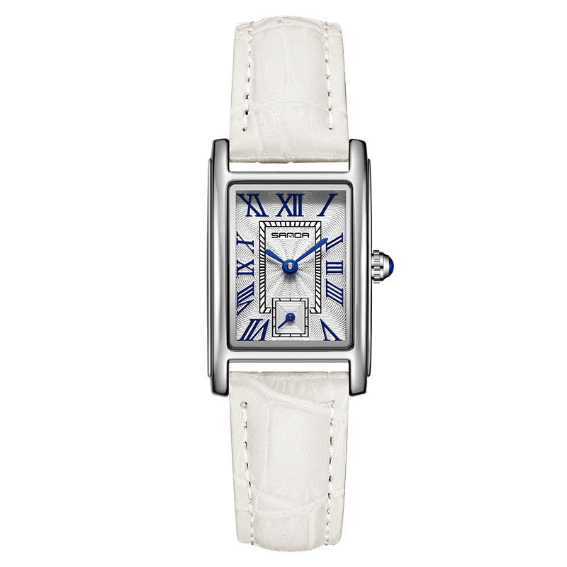 Waterproof Square Roman Numeral Quartz Watch