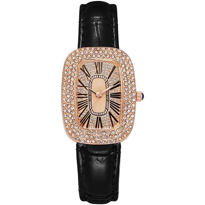 Emerald Green Starry Dial Rhinestone Watch