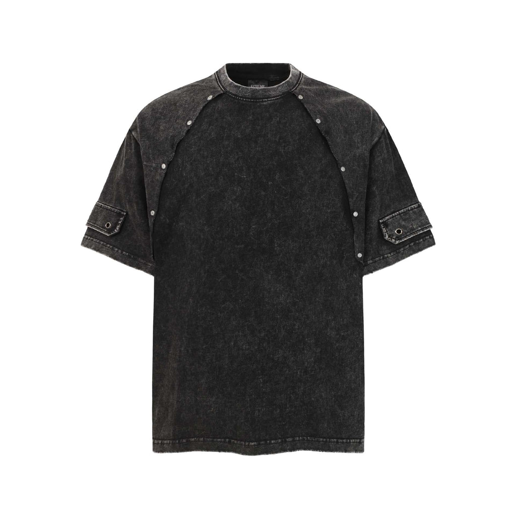 Vintage Deconstructed Rivet Short Sleeve T-Shirt